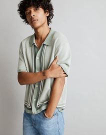Button-Up Sweater Polo in Stripe at Madewell